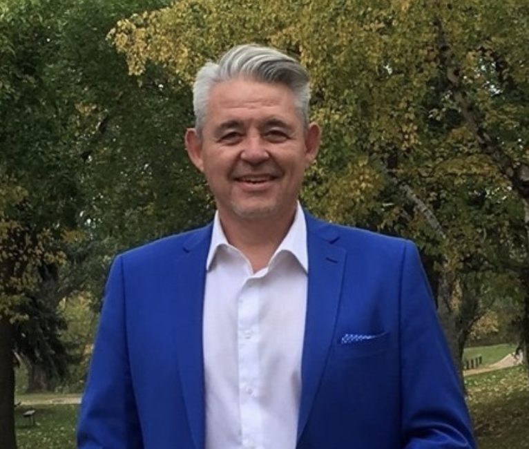 Portrait of Orest Zwozdesky outdoors