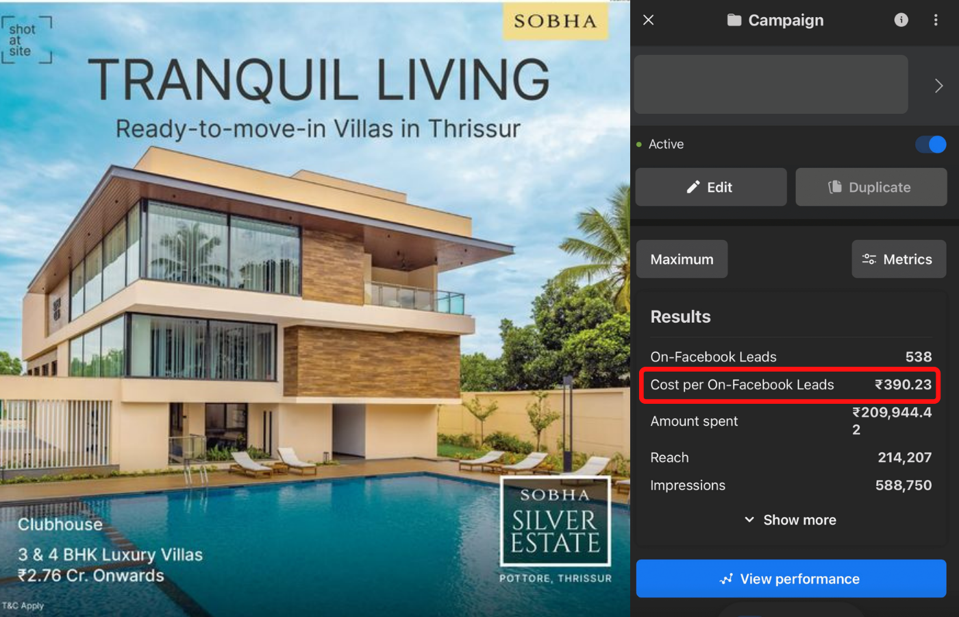 SOBHA SILVER ESTATE case study