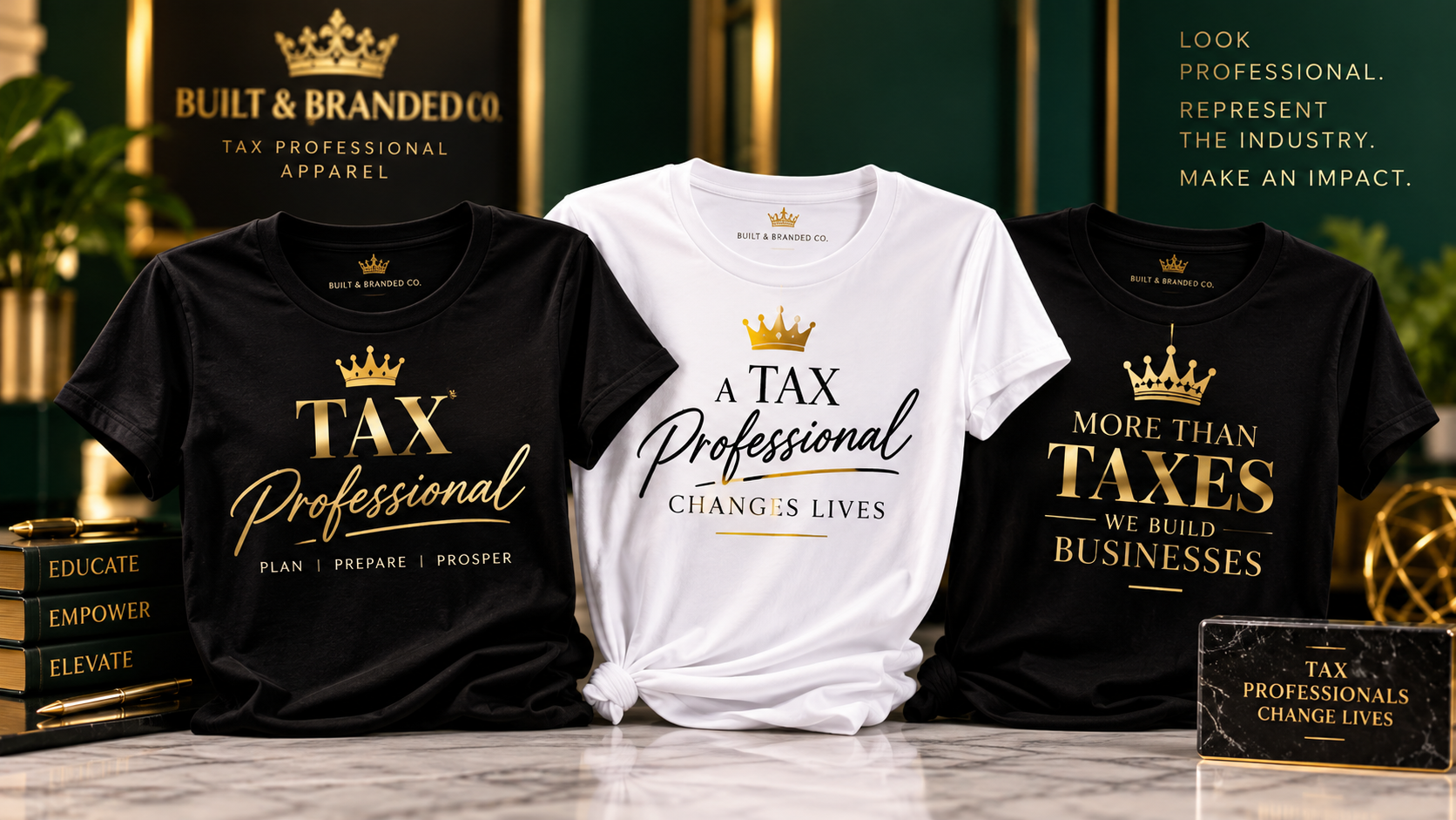 Built & Branded Co. tax professional branded shirts