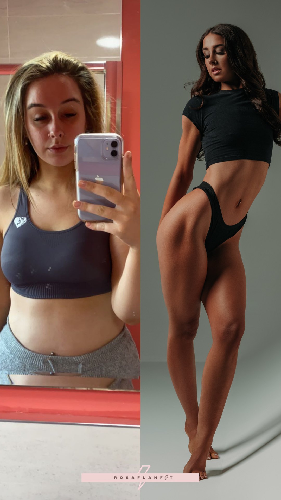 Rosa's own transformation, over 35kg lost