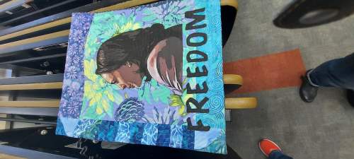Kamala quilt by a QOCNNY member [artist attribution to be confirmed]