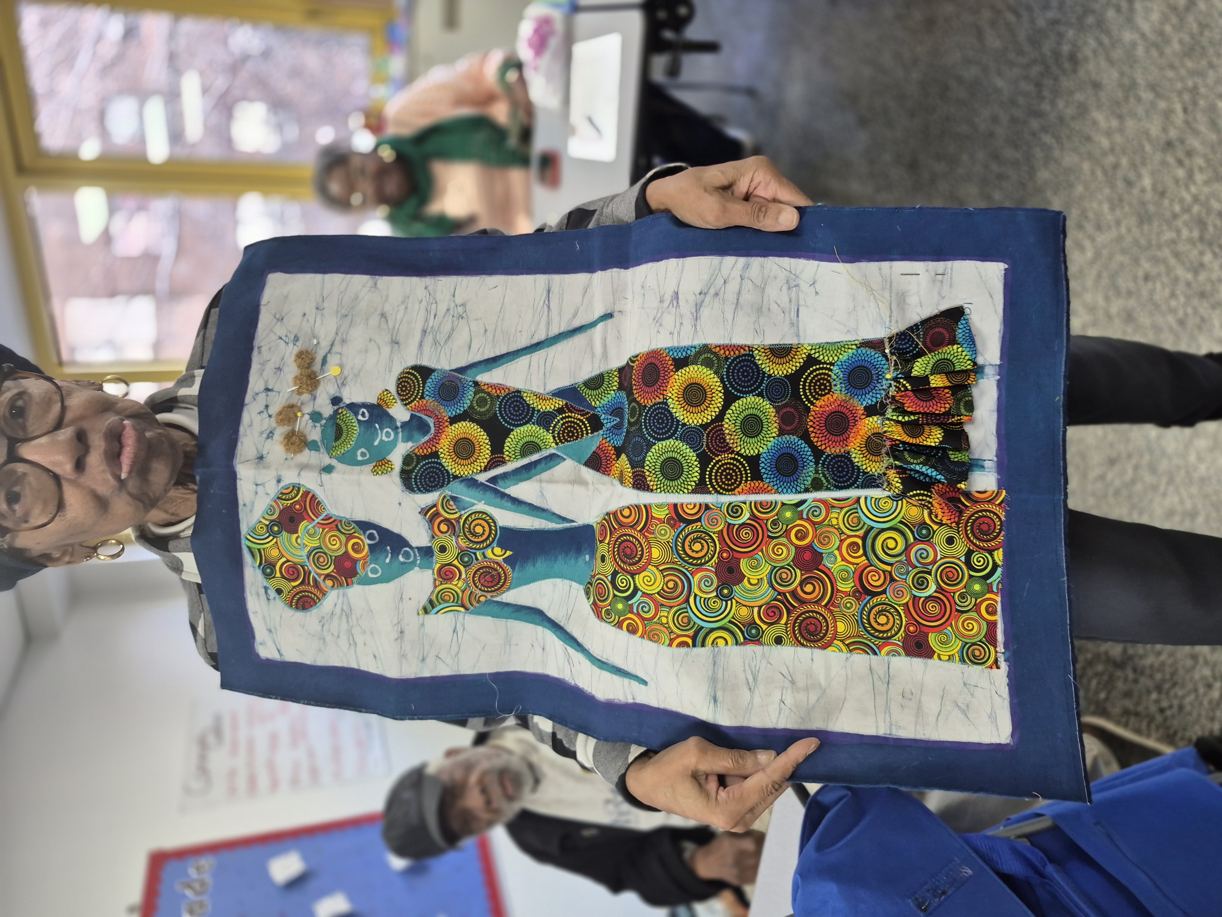 Blue Women, a quilt by Shirley Cox, QOCNNY member