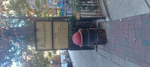 Hudson Guild meeting venue sign, QOCNNY, New York City