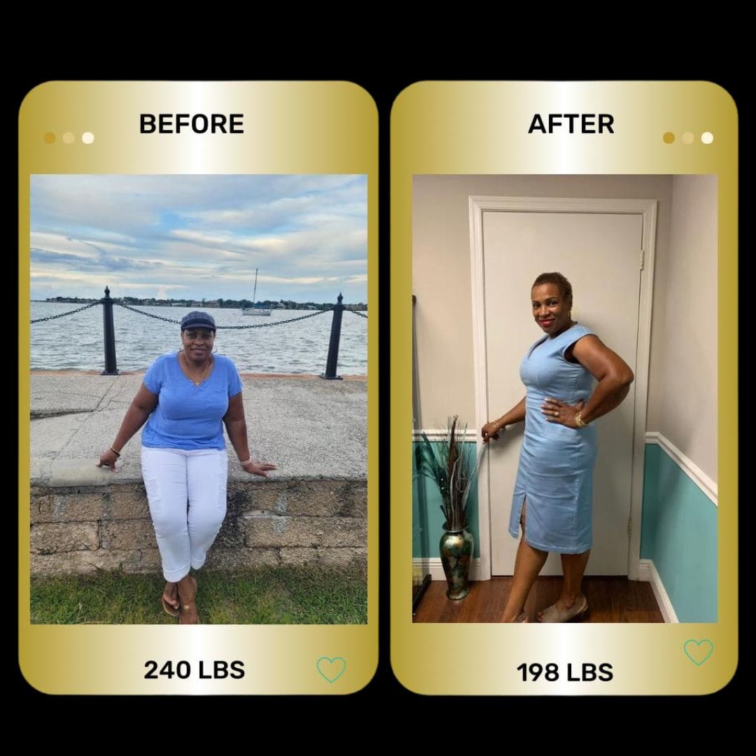 LoveLee 4Life client before and after transformation