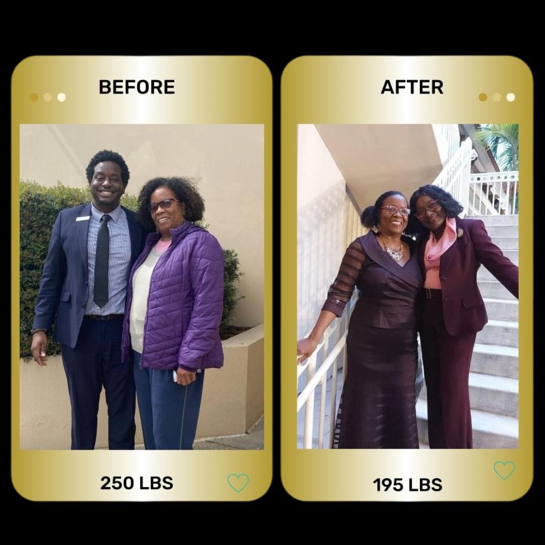 LoveLee 4Life client before and after transformation