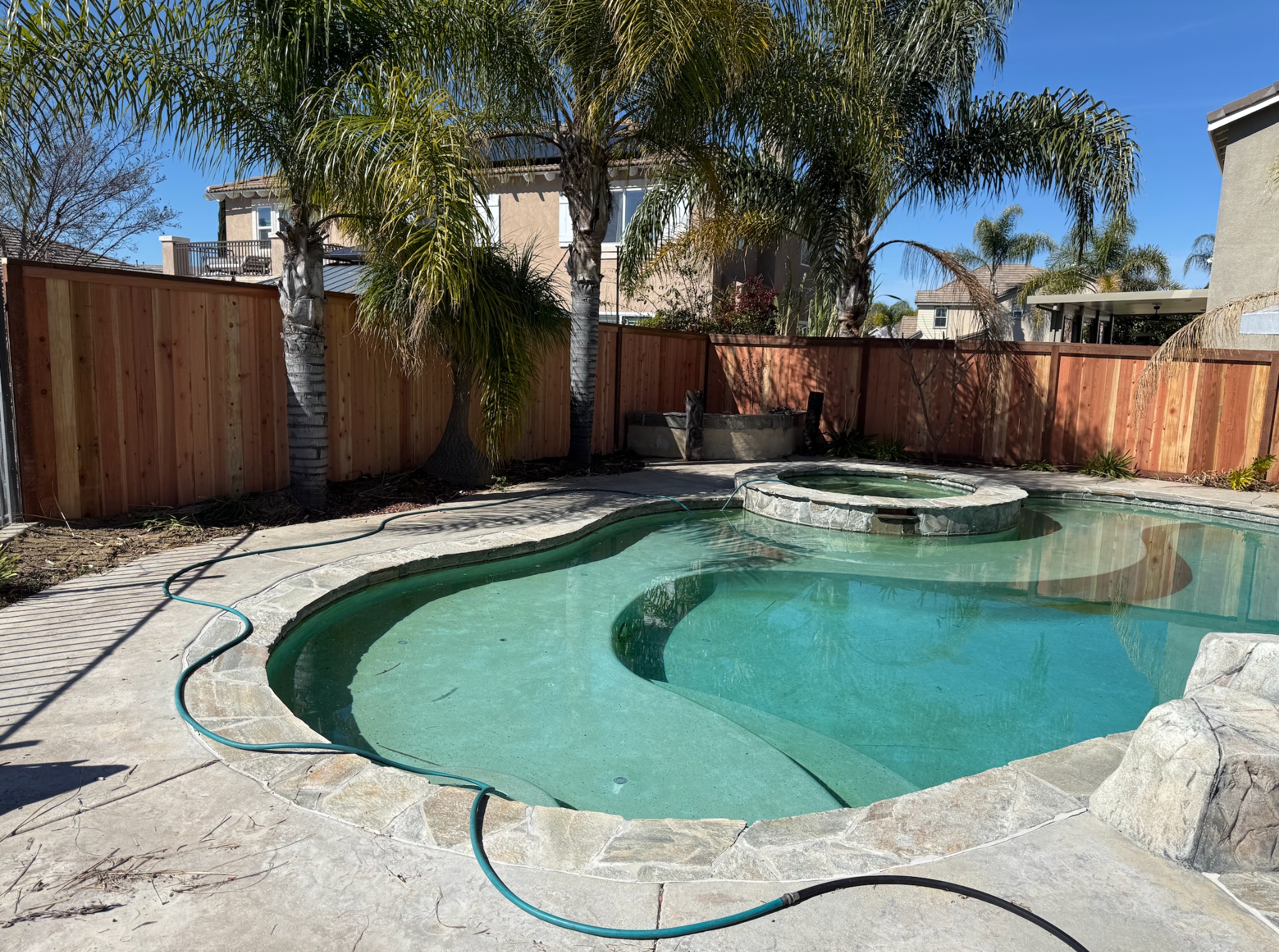 Redwood fence installation in Temecula California by ML Fencing