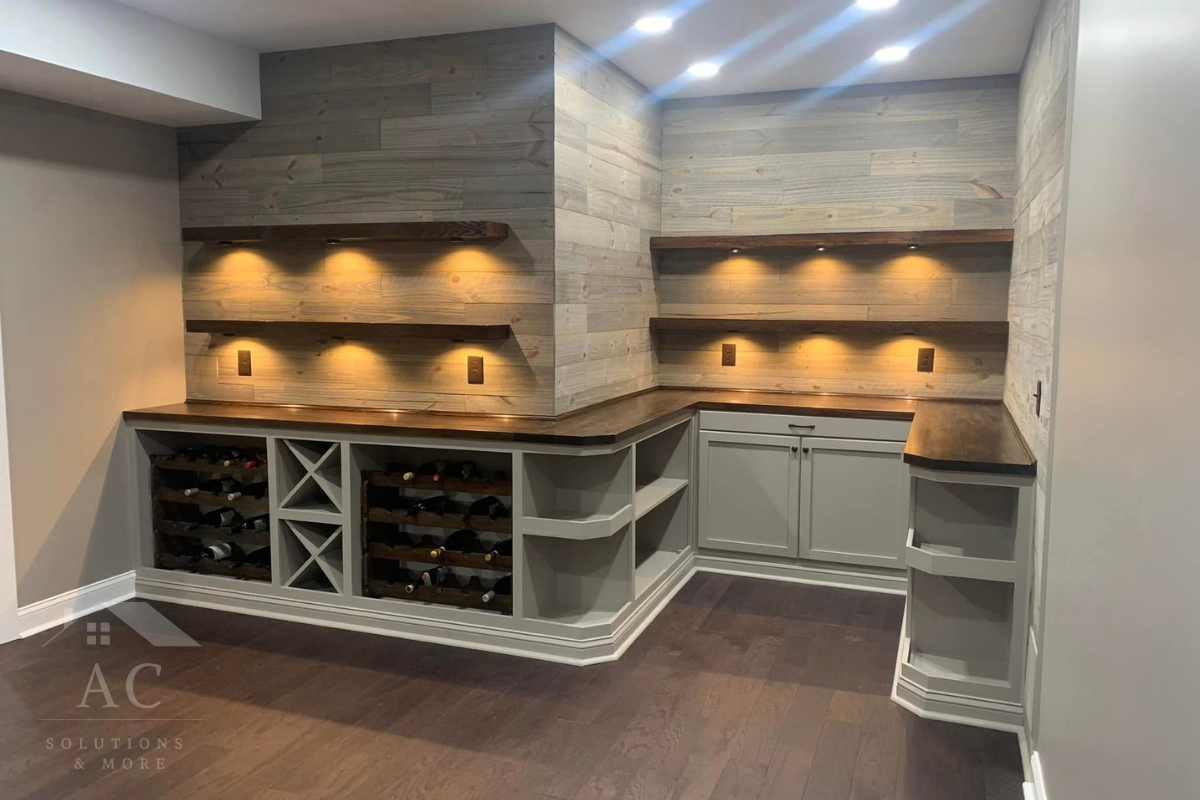 Custom screened-in deck built by AC Solutions & More for a home in Lake Frederick, VA