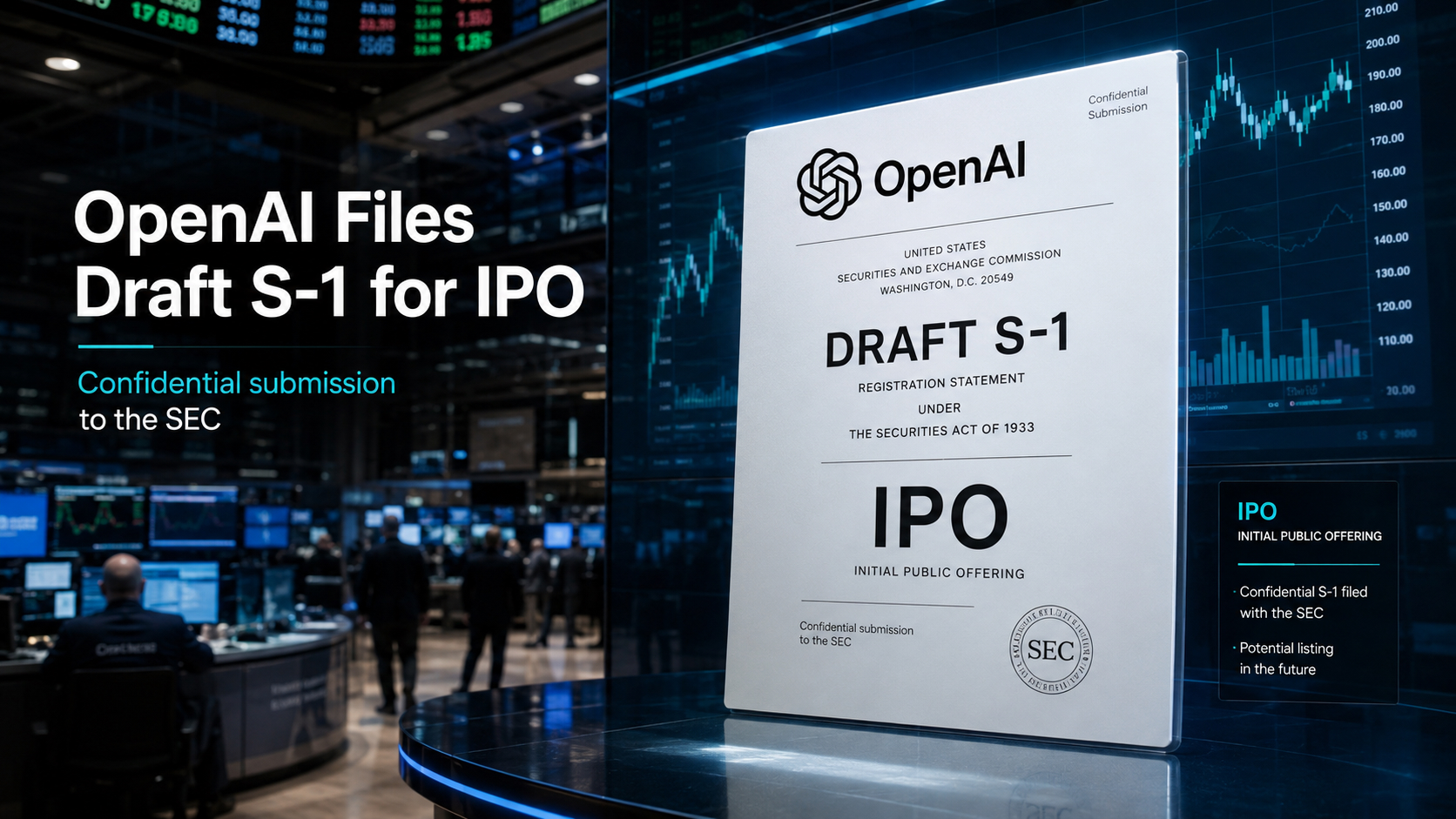 Sam Altman, CEO de OpenAI — presentación del S-1 confidencial ante la SEC