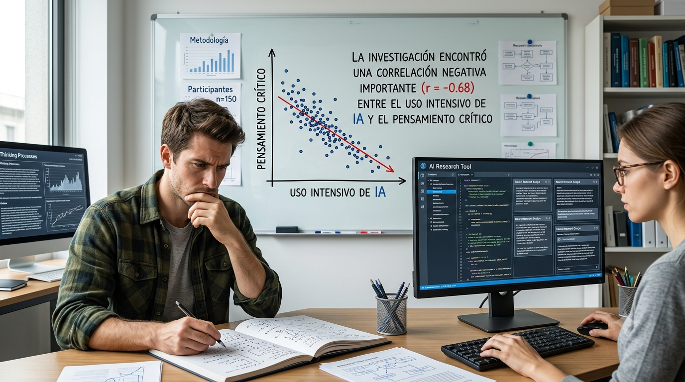 El dilema cognitivo de la IA: más eficiencia, menos reflexión, y el riesgo del sedentarismo cognitivo por delegar el razonamiento a la inteligencia artificial