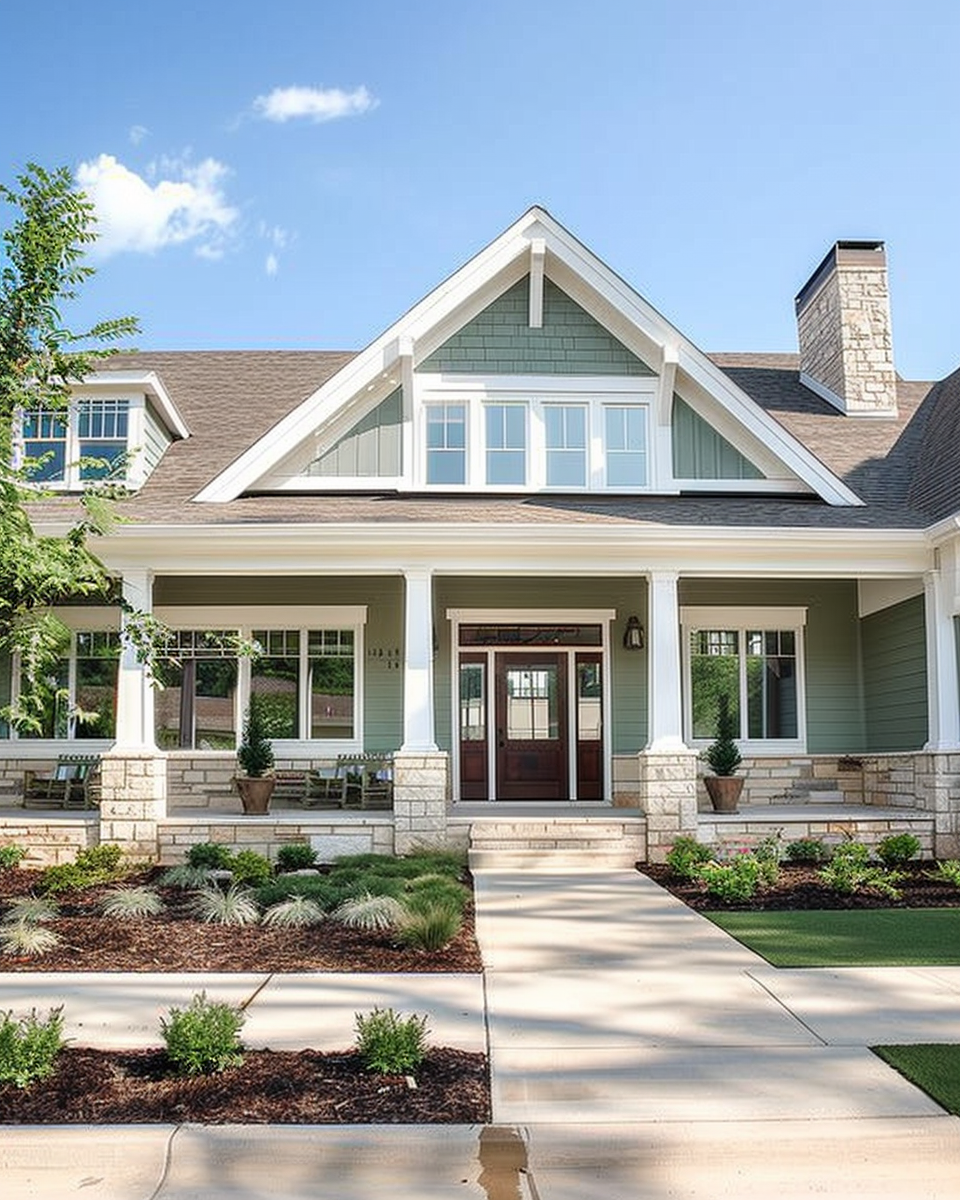 green suburban home northwest specialty painting