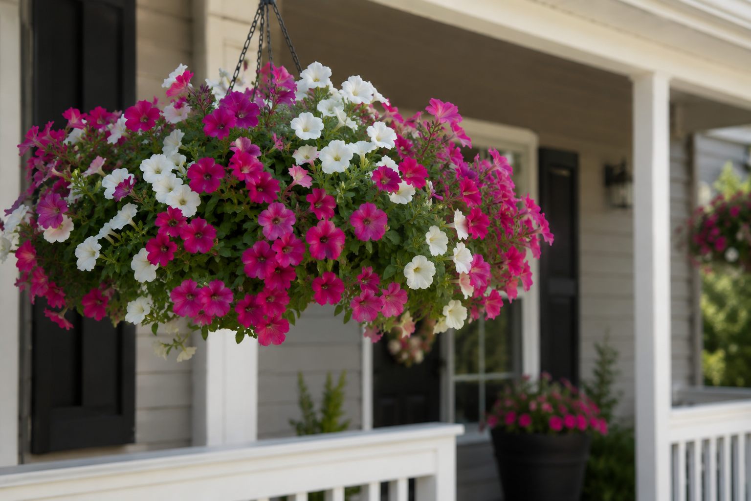 fresh hanging flowers on porch fresh hanging flowers on porch