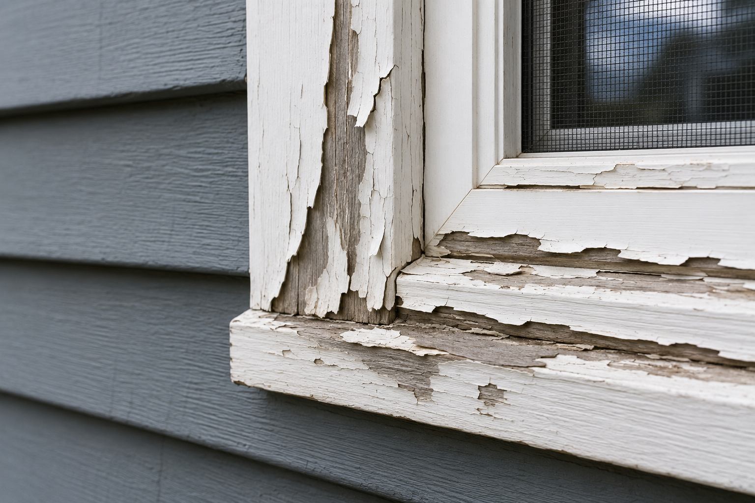 peeling paint and trim