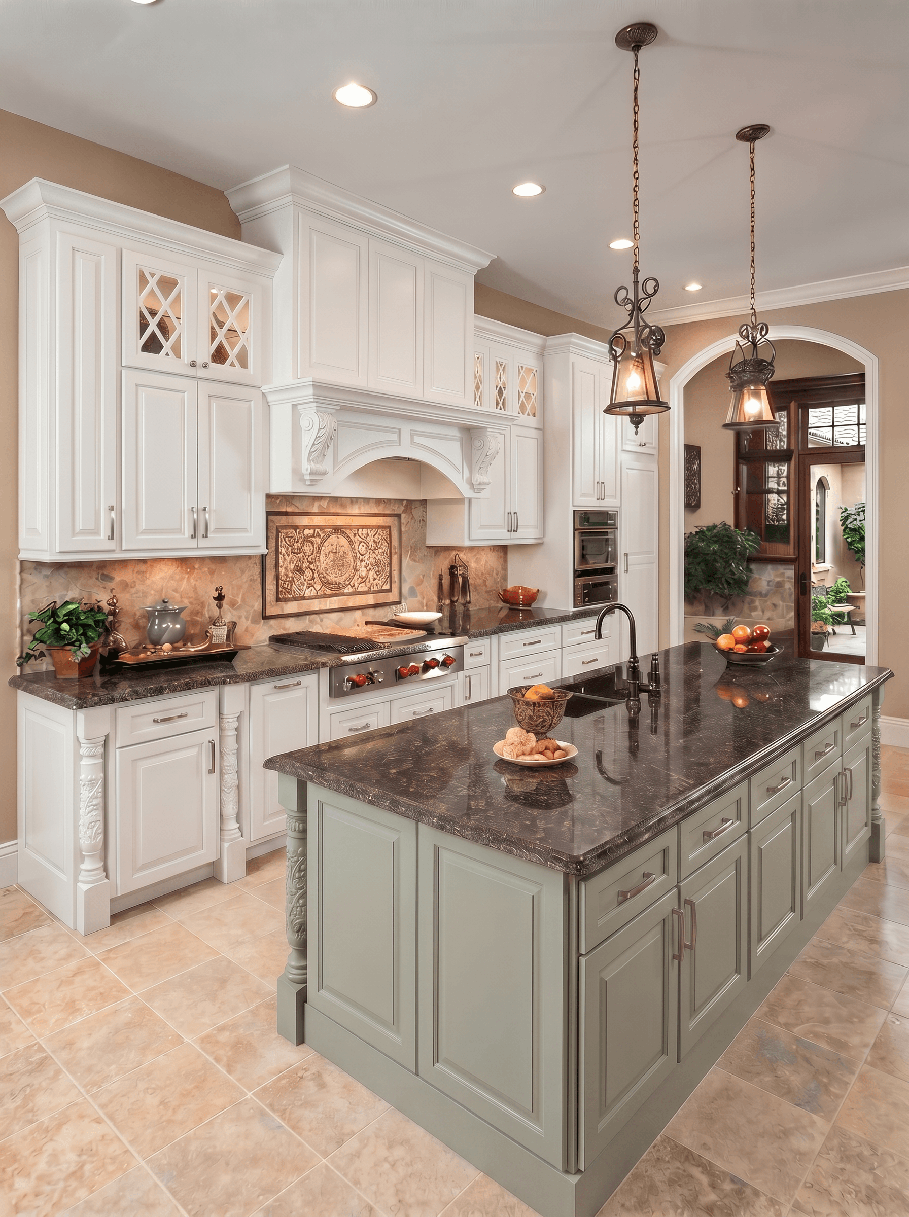 two-toned repainted kitchen cabinets two-toned repainted kitchen cabinets