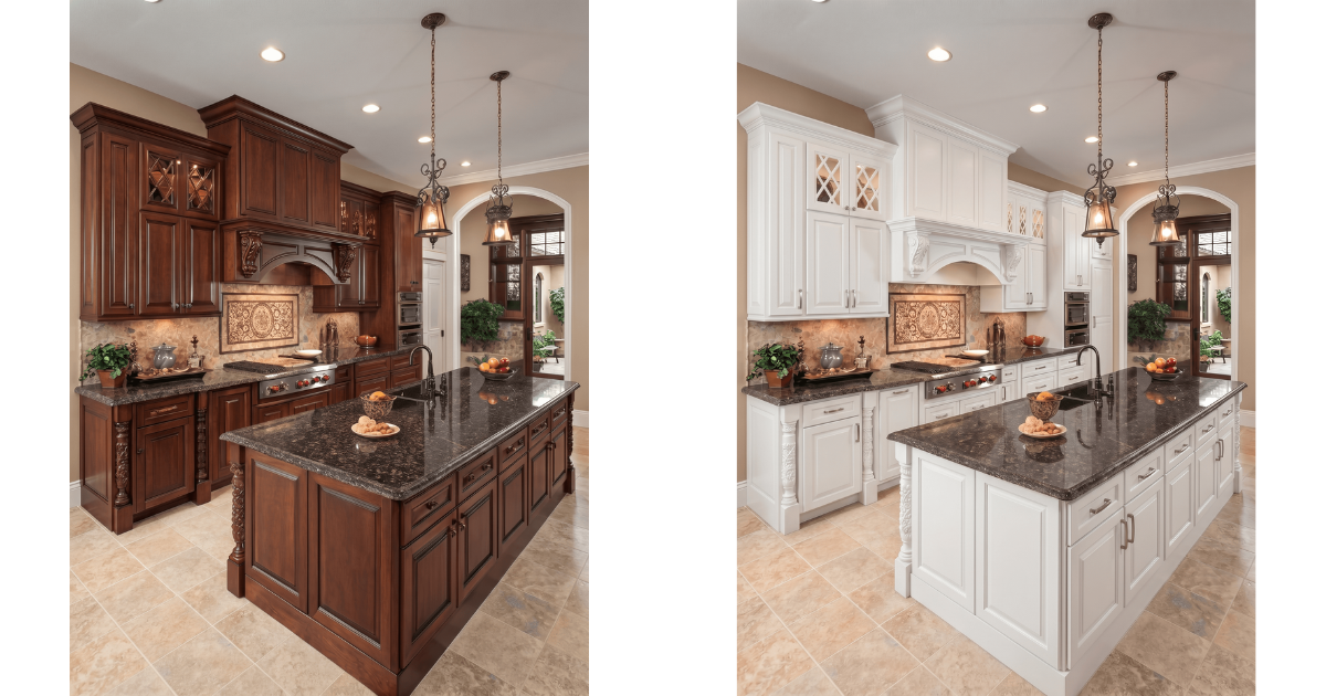 before and after of early 2000's cabinets painted before and after of early 2000's cabinets painted
