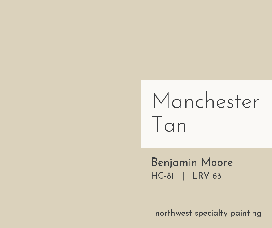 Benjamin Moore Manchester Tan HC-81 warm neutral paint color swatch