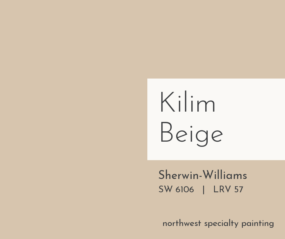 Sherwin-Williams Kilim Beige SW 6106 warm neutral paint color swatch