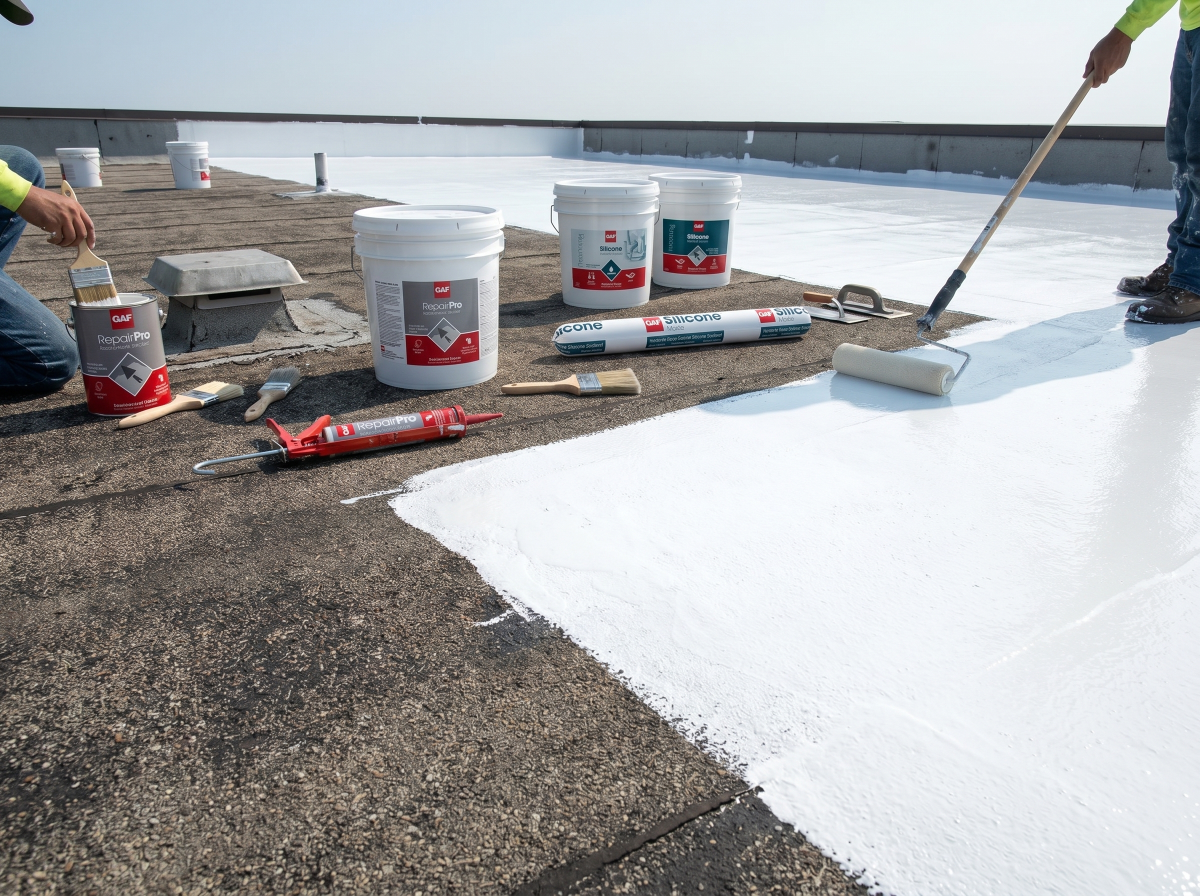 High solids silicone roof coating