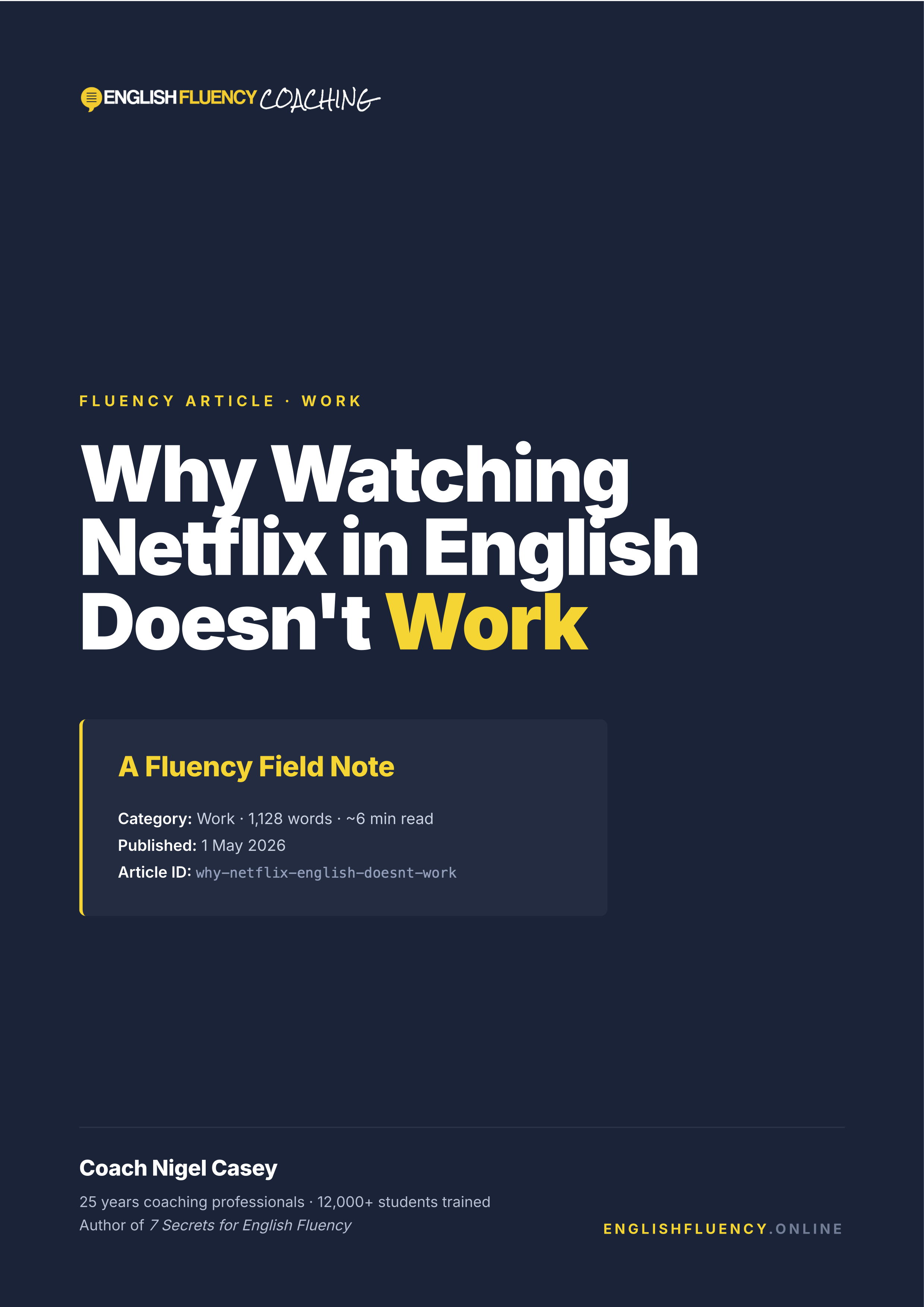 Why Watching Netflix in English Doesn't Work cover