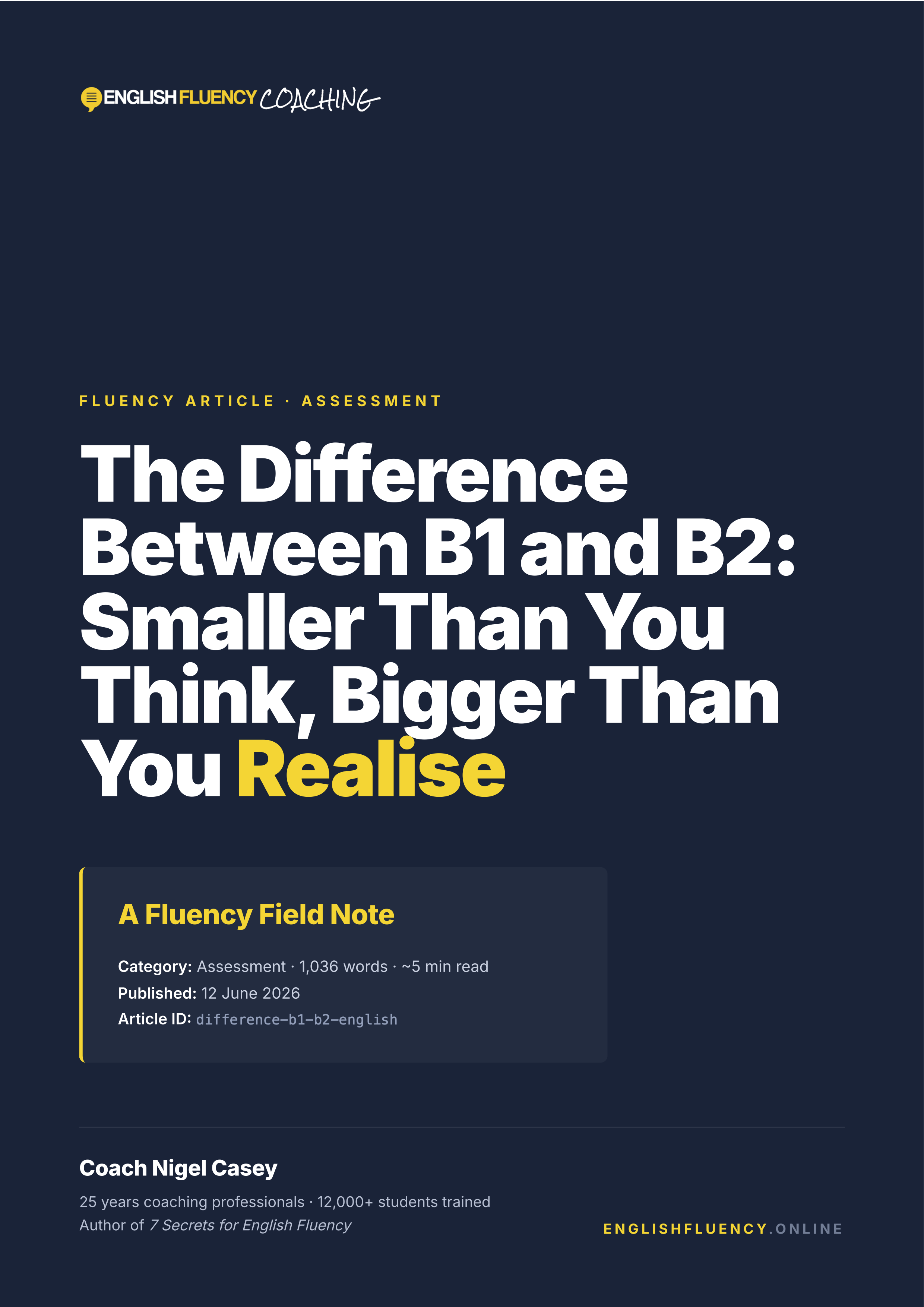 The Difference Between B1 and B2: Smaller Than You Think, Bigger Than You Realise cover