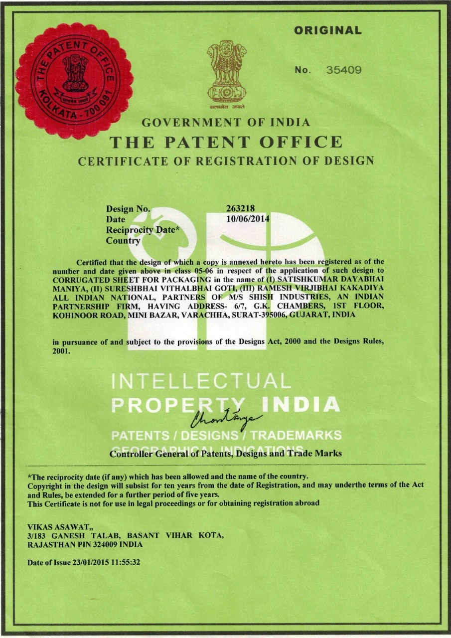 Patented Design for 5ply Flute PP Sheet