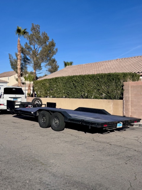 8.5x20 car hauler trailer rental with winch in Las Vegas, NV