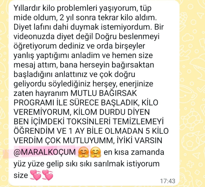 Katılımcı mesajı