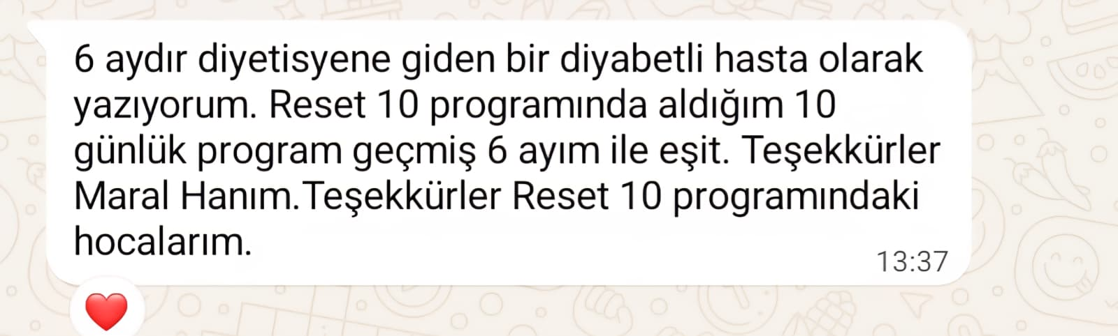Katılımcı mesajı