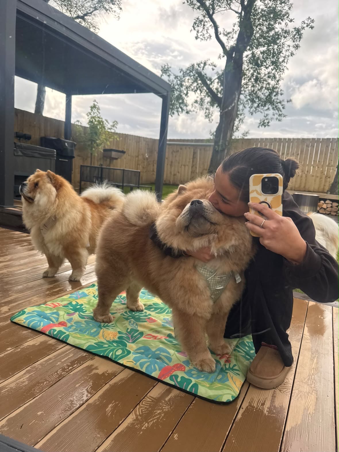 Sophie with their Chow