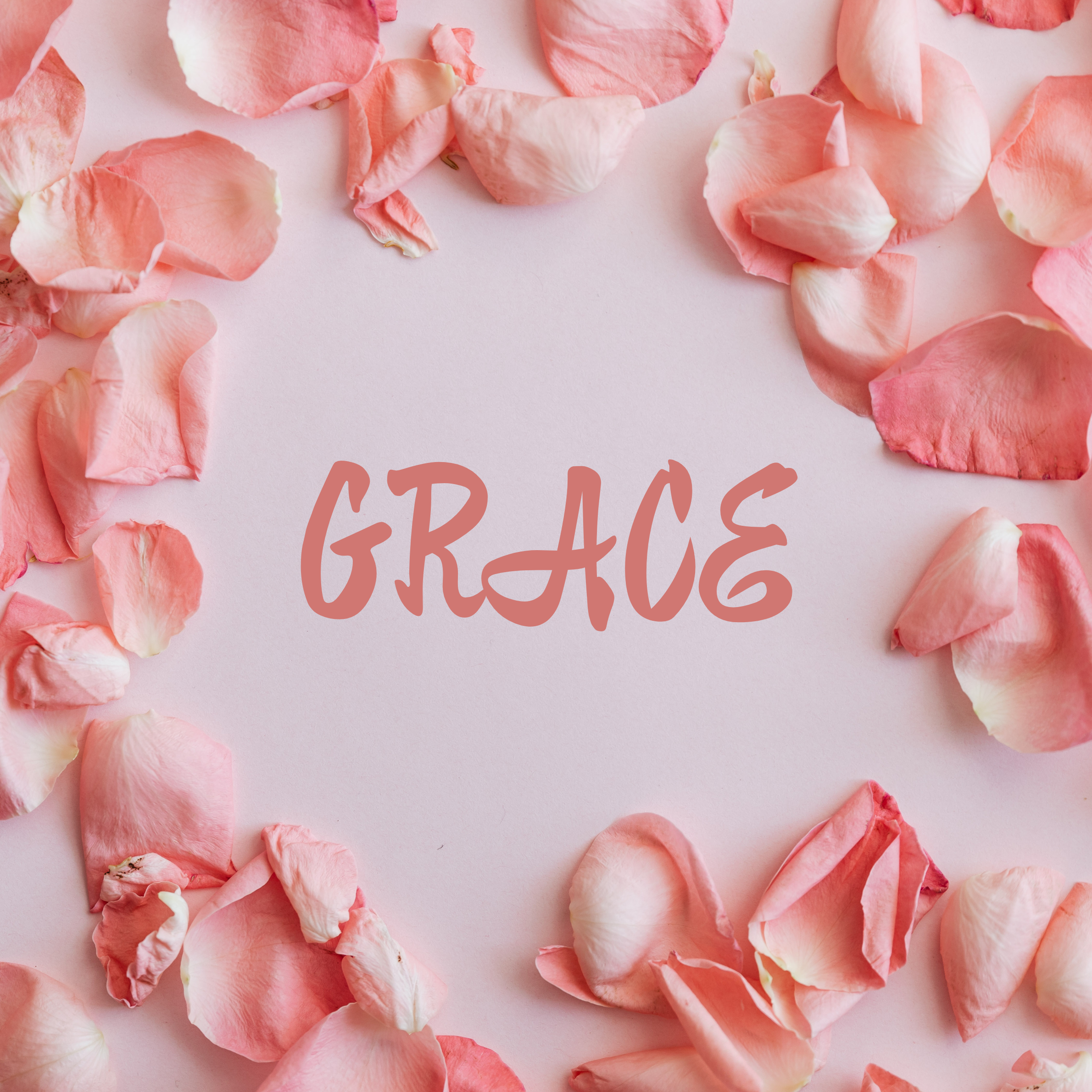 Grace surrounded by flower petals Grace surrounded by flower petals