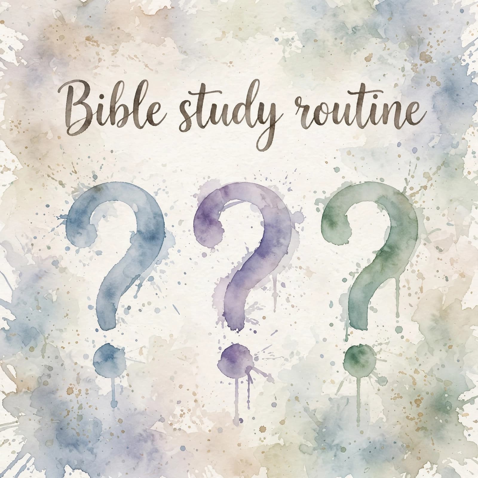 Bible study routine ???