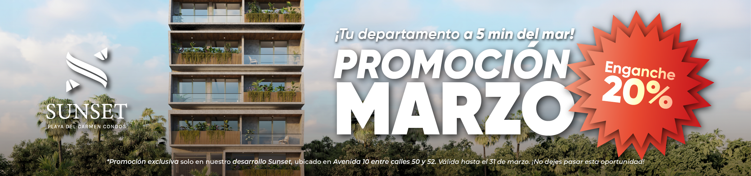 promocion marzo sunset