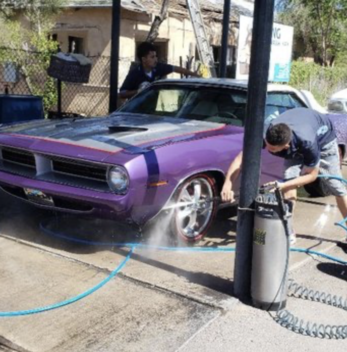 Luxury SUV hand wash at Viking Car Wash