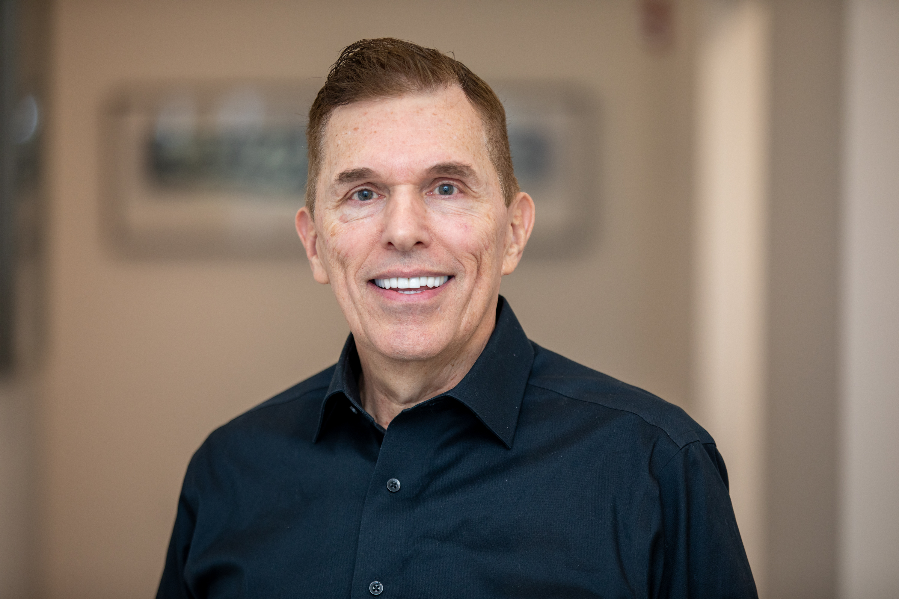 Patient smile after dental implant treatment