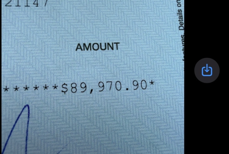 Text message thread from Cathy Nation showing the check from her closed deal
