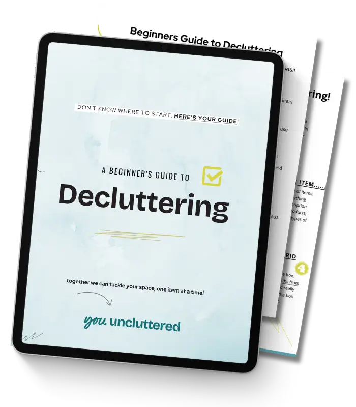 Image showcasing A Beginner's GUIDE to Decluttering