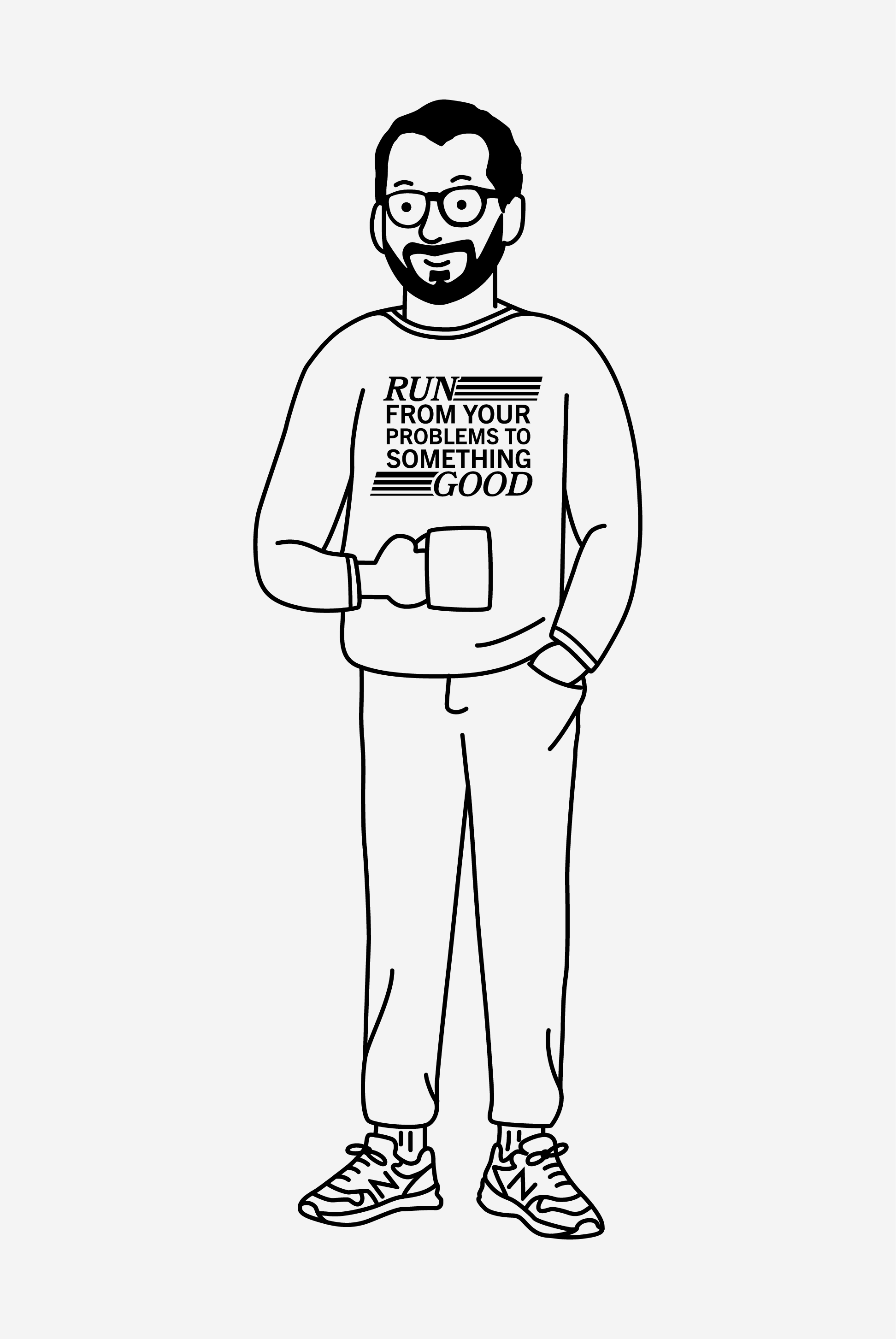 Black and white illustration