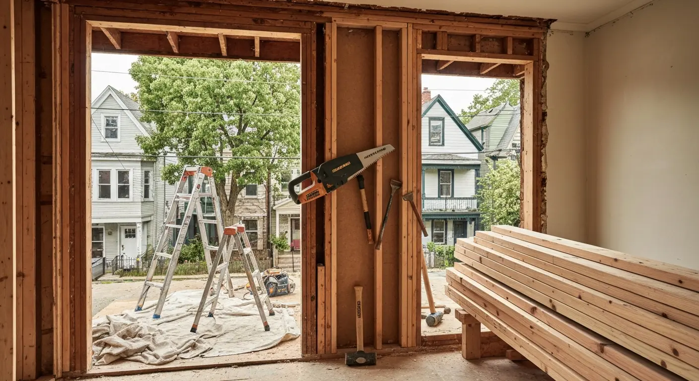 Interior demolition and framing