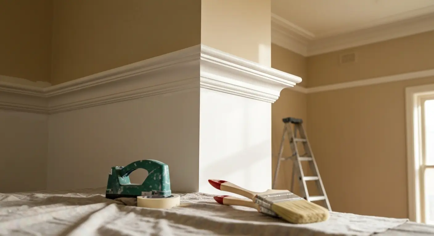 Trim and ceiling painting project