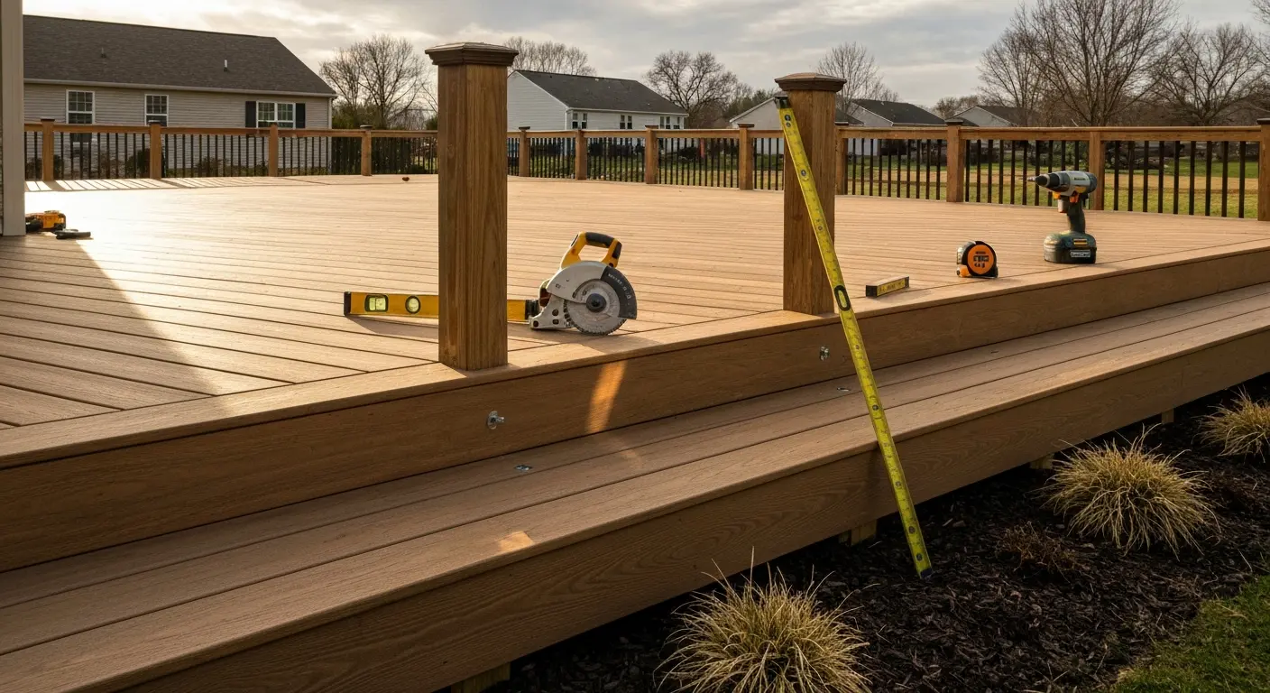 Multi-level tiered deck