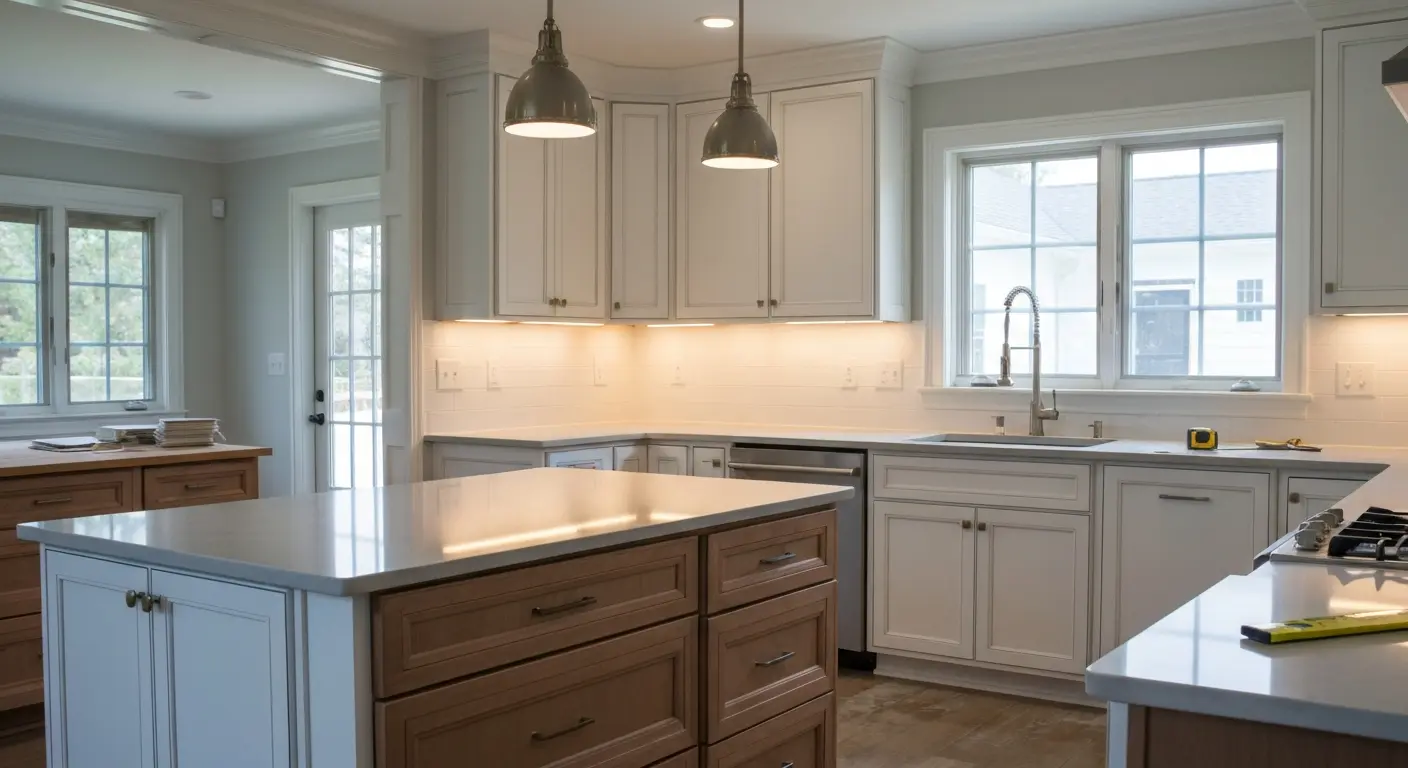 Custom kitchen with island