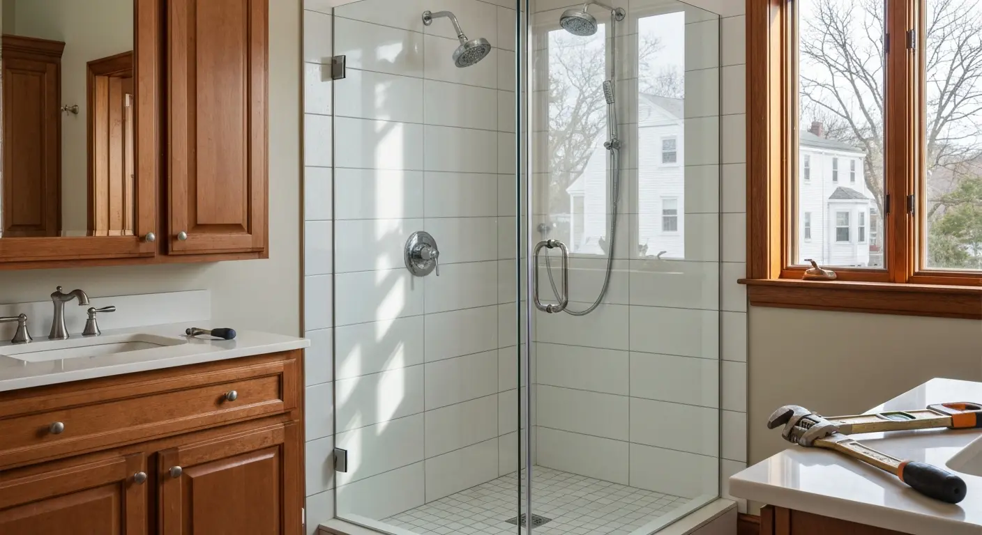 Walk-in shower installation