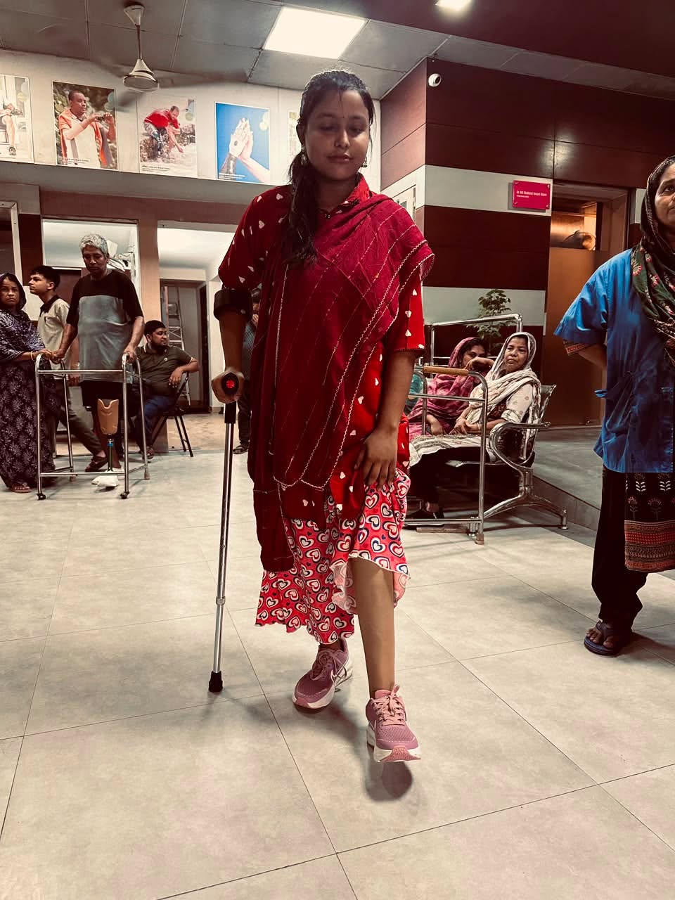 Moumita walking again