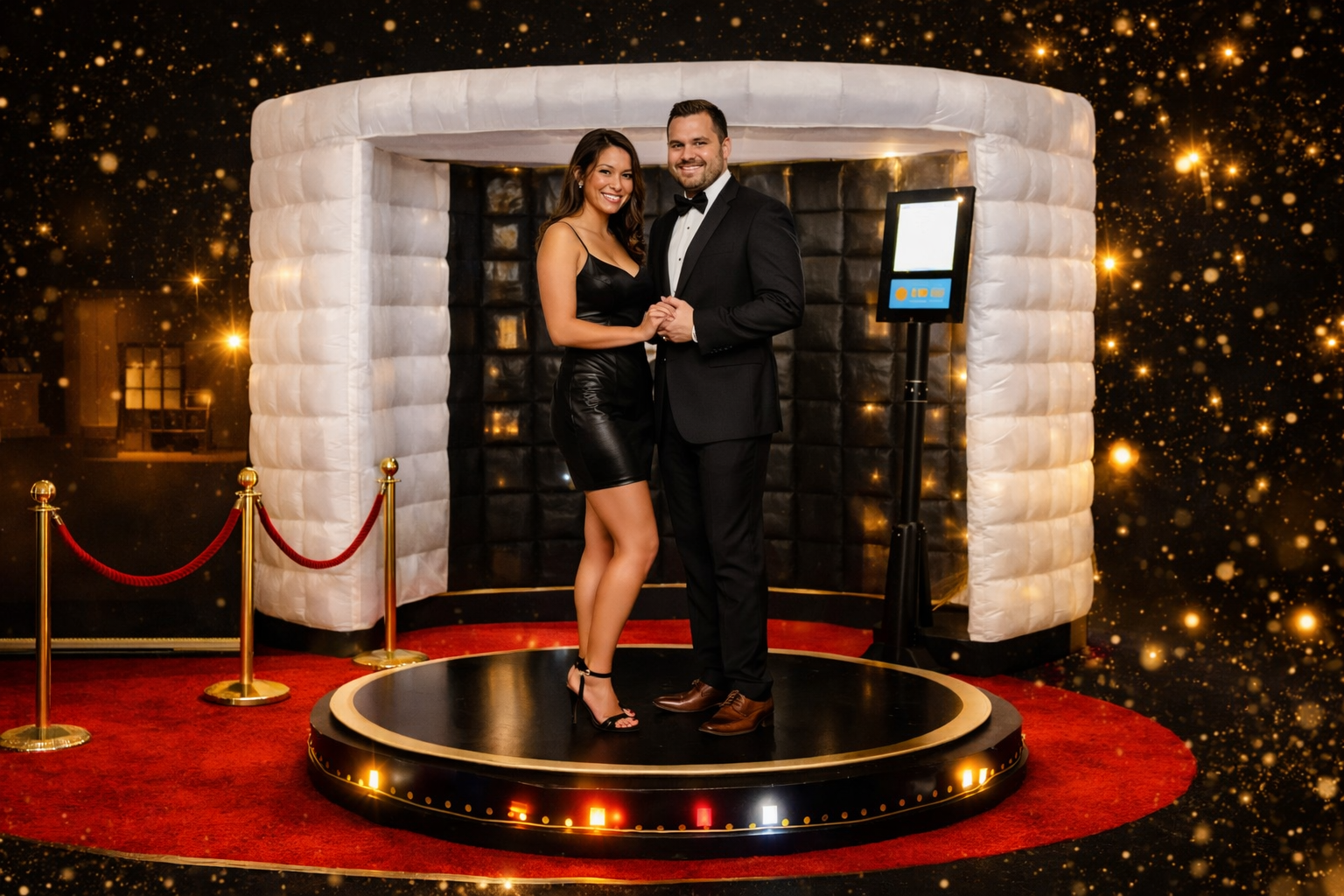 Guests enjoying the 360 Photobooth Experience at an event in Spring Lake NC