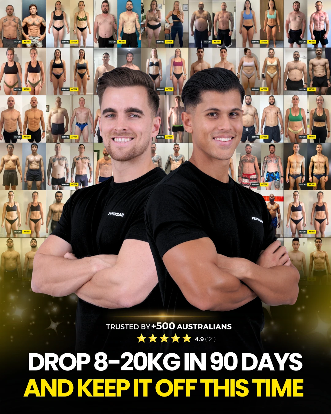 Drop 8-20kg in 90 days and keep it off this time - trusted by 500+ Australians
