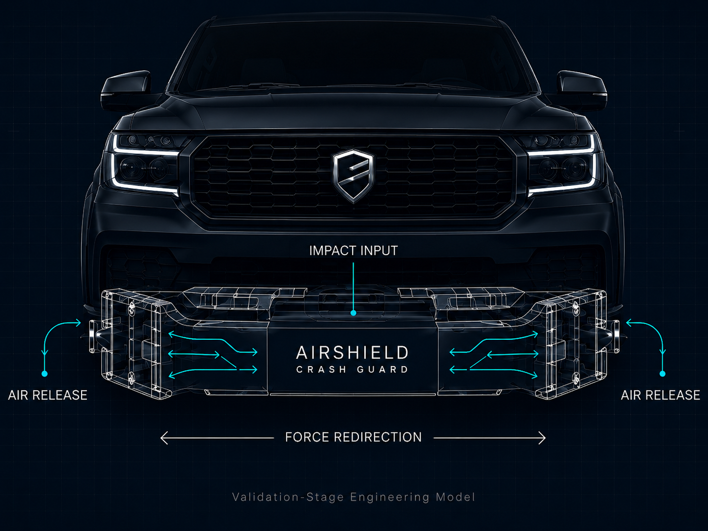 AirShield impact management system diagram