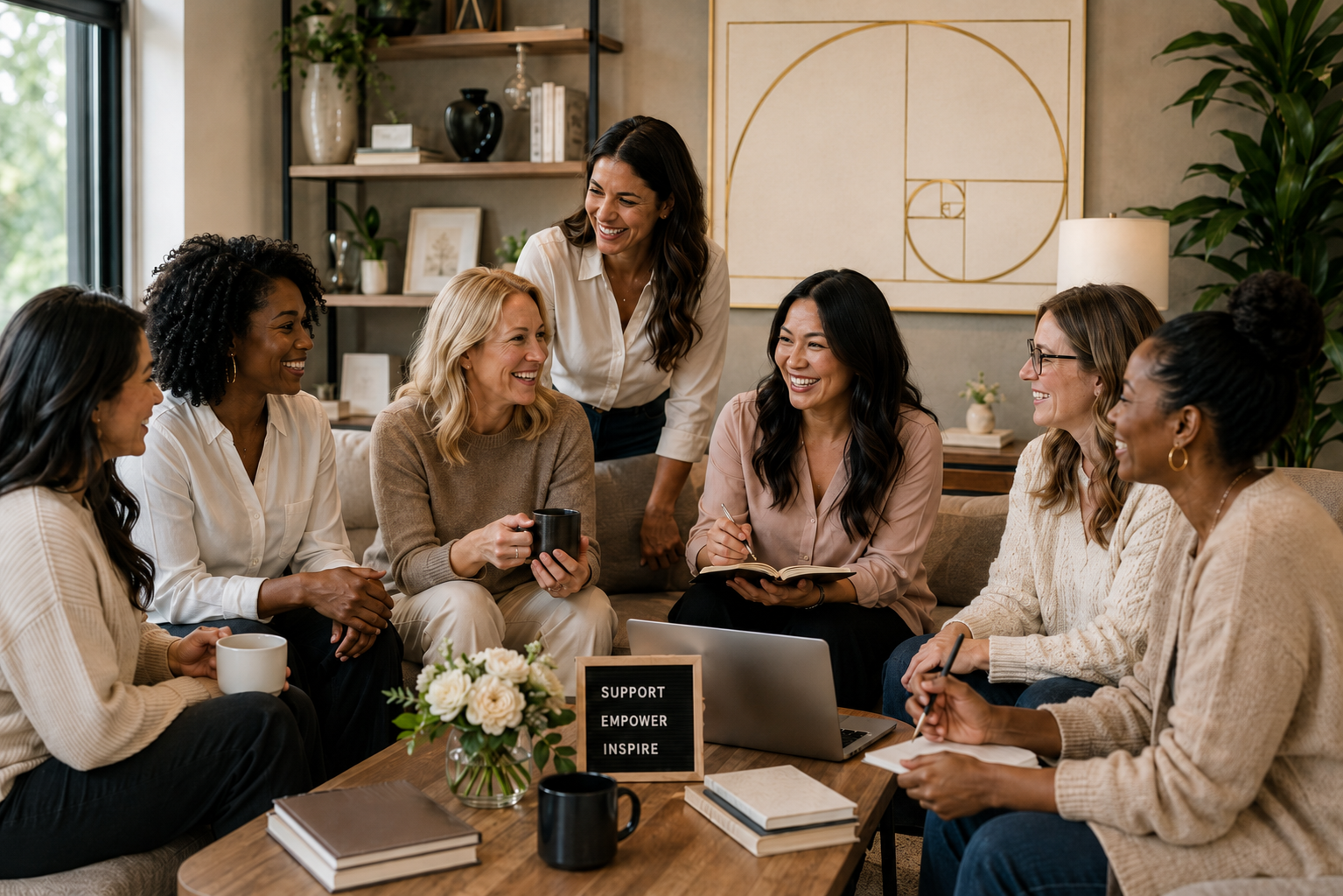 Support and empowerment in a cozy setting Support and empowerment in a cozy setting