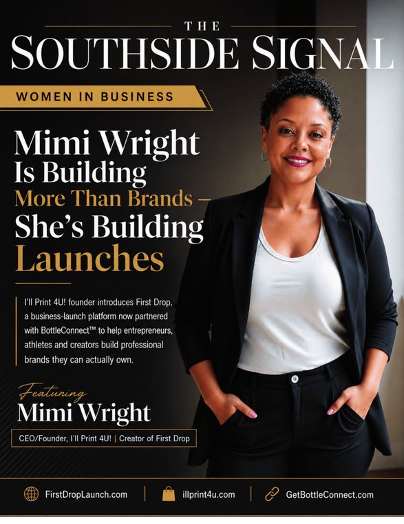 A printed Cover Story 4U! feature — The Southside Signal, Women in Business, featuring Mimi Wright