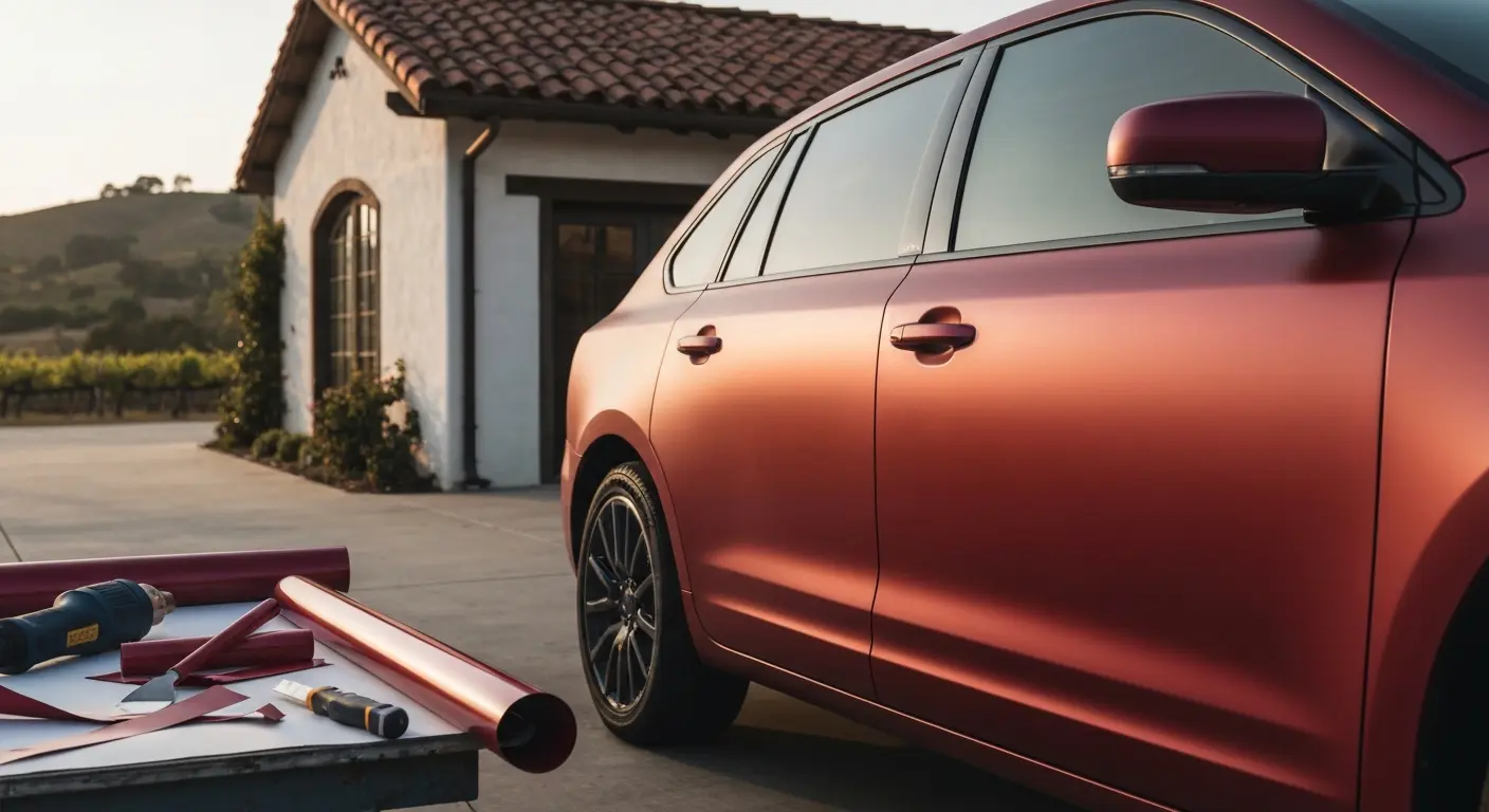 Color change vinyl wrap application