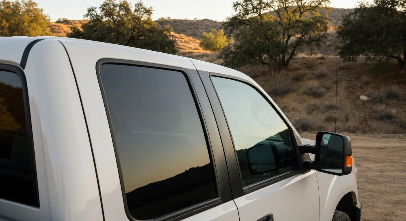 Carbon window tint on truck