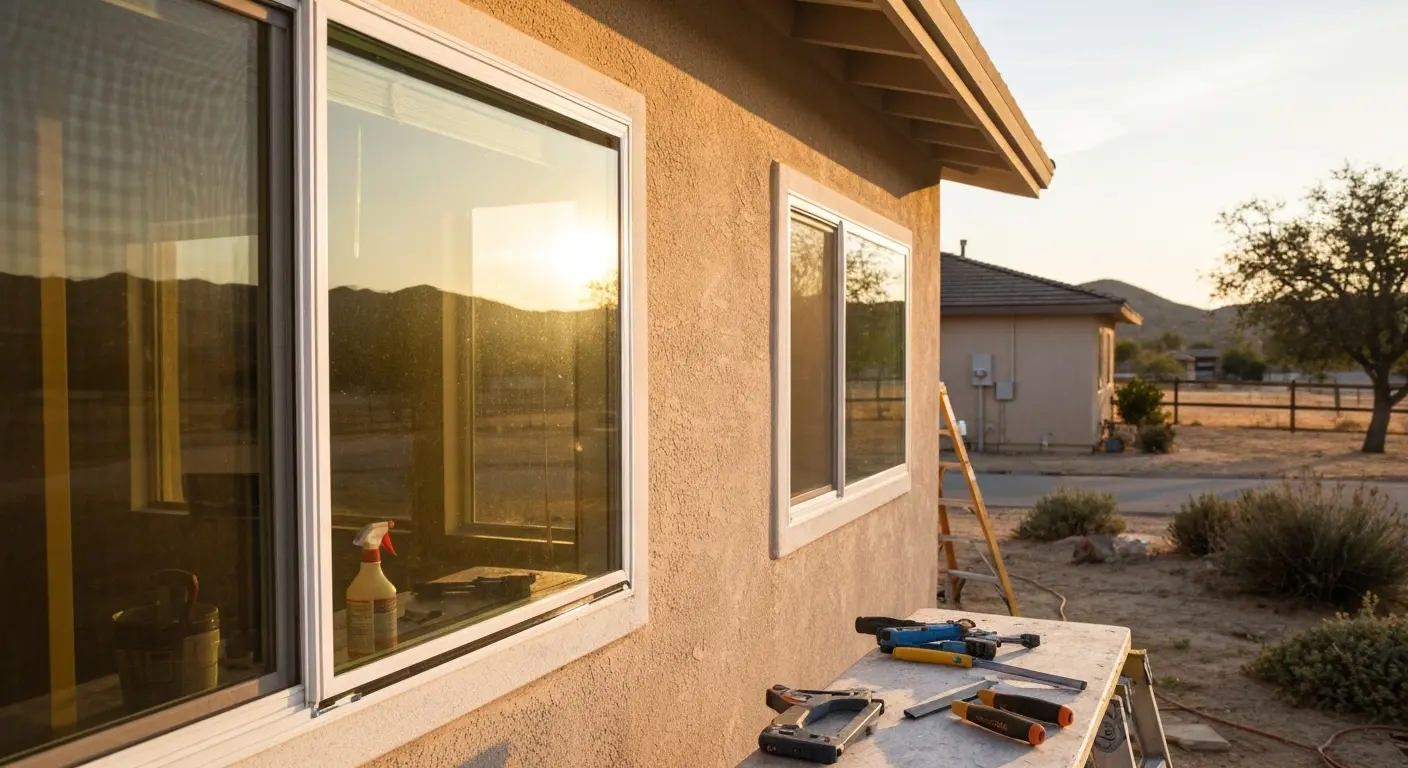 Home window tint installation